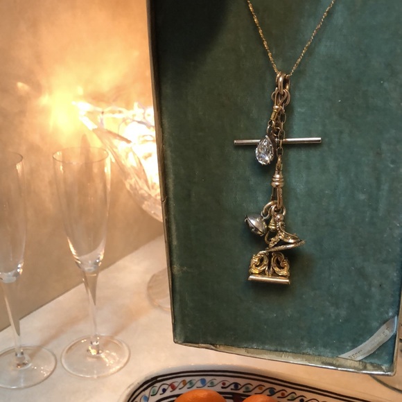 Georgian Victorian gold charm necklace - Picture 4 of 16